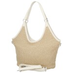 Stylová dámská kabelka na rameno Alfréda, světle béžová