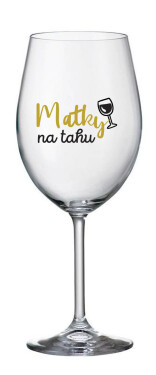 MATKY NA TAHU - čirá sklenice na víno 350 ml