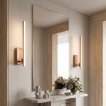 Koupelnové nástěnné LED svítidlo SWE038-1W 60cm BRUSH COPPER OSW-20138