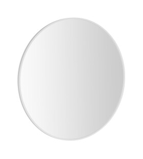 SAPHO - NOTION SLIM kulaté zrcadlo v rámu ø 50cm, bílá mat NT500W