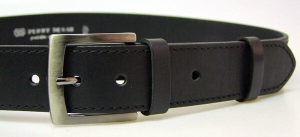 PENNY BELTS 25-1-60 Pánský kožený opasek černý 110cm