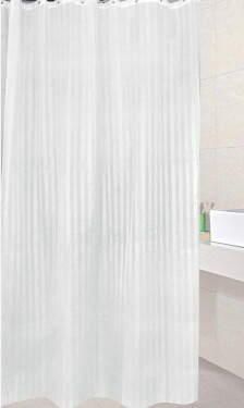 AQUALINE - Sprchový závěs 180x200cm, polyester, bílá ZP001