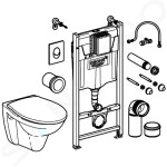 GROHE - Solido Set předstěnové instalace, klozetu Bau Ceramic a sedátka softclose, tlačítko Skate Air, alpská bílá 39116000