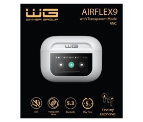 WG - Bluetooth sluchátka WG AirFlex 9 s displejem, Avatar, ANC, bílá EDF_819000