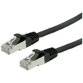 Value 21.99.1265 RJ45 síťové kabely, propojovací kabely CAT 6 S/FTP 5.00 m černá dvoužilový stíněný, bez halogenů, samozhášecí 1 ks