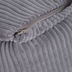 PLUSH NEST PLUSH NEST Dětské čtvercové křesílko Puffy Manšestr, šedé 77 × 67 × 50 cm