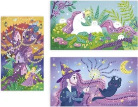 JANOD Kreativní sada Třpytivé obrázky s krystaly Magie Midi