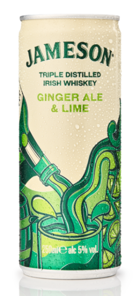 Jameson Ginger Ale & Lime plech 5% 0,25 l (holá láhev)