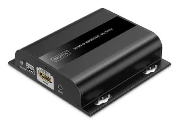 Digitus HDMI IP přijímač černá / Přijímač / 4K/60Hz / HDMI 2.0 / Cat6 / IR (DS-55352)
