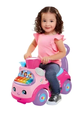 FISHER-PRICE Odrážedlo Muzikální průvod růžová