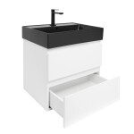 Koupelnová skříňka s umyvadlem SAT B-Way 59x50x45 cm bílá lesk BWAY260WU2B2B BWAY260WU2B2B