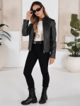 Dámská kožená bunda černá FashionStreet TY5202 XL