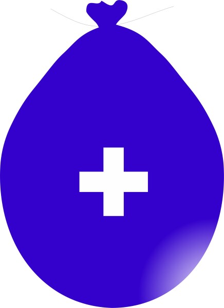 Balónek znak + modrý balonky.cz Balónek znak + modrý balonky.cz