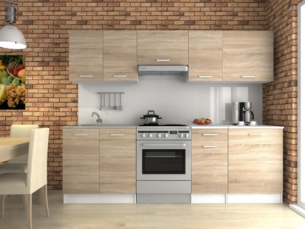 FRONTI Kuchyňská linka LUIZA 240x180 - Sonoma