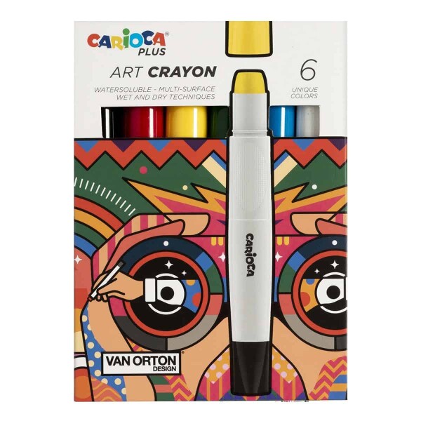 Carioca Art PLUS sada vodou rozpustných voskovek 6 ks