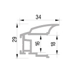 ProALU Madlo Modena Slim Černá