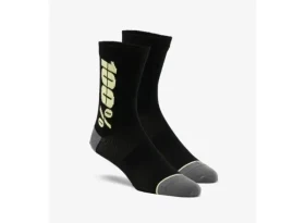 100% Rythym Merino MTB ponožky Black/Yellow vel. S/M