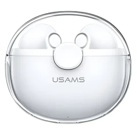 USAMS BU12 TWS bílá / Bezdrátová sluchátka do uší / Bluetooth 5.1 (BHUBU01)