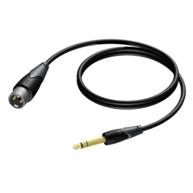 Procab CLA724/1.5 XLR(M) - Jack 6,3mm(M) / Audio kabel / Stereo / 1,5 m (1KPCL068)