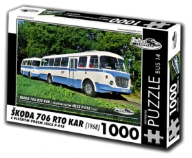 RETRO-AUTA Puzzle BUS č.14 Škoda 706 RTO KAR (1968)