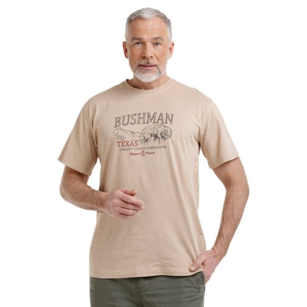 Bushman Pánské tričko Bafale, pískově hnědé XXXL