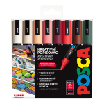 Posca sada popisovačů PC-5M, AUTUMN, 1,8 - 2,5 mm, mix zemitých tónů (8 ks)