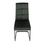 Židle jídelní, zelený samet, černá pohupová podnož