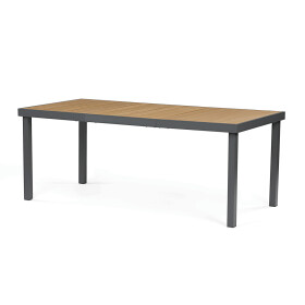 Zahradní stůl 190x90cm, hliník, šedá, AZT-W1408 GREY