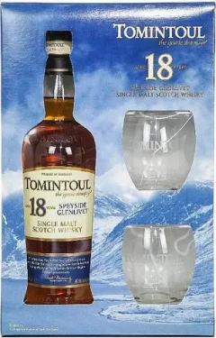 Tomintoul 18 YO / Whisky single malt / Speyside / se skleničkami / 40 % / 0,7 l (5021349704133)