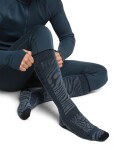ICEBREAKER Mens Merino Ski+ Medium OTC Mountain Contour, Abyss/Black/Snow (vzorek) velikost: M