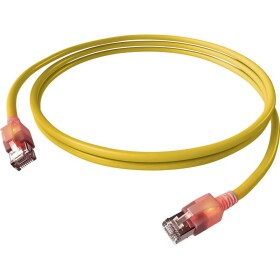 Easylan CS1OYADAD0020 RJ45 síťové kabely, propojovací kabely CAT 6A S/FTP 2.00 m žlutá dvoužilový stíněný, bez halogenů, samozhášecí 1 ks