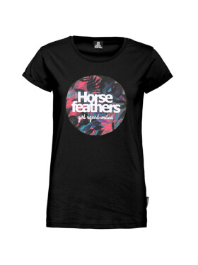 Horsefeathers ODILE black dámské tričko krátkým rukávem