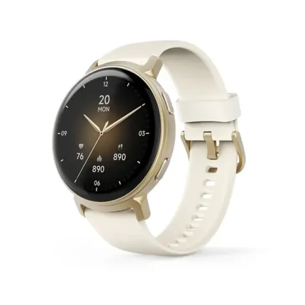 Hama 7020 zlatá / smart hodinky / Amoled displey 1,32" / telefonování / GPS / Bluetooth / IP68 / hlasový asistent (178641)
