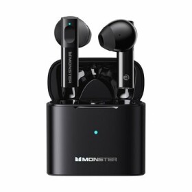 Monster XKT03 černá / TWS Bezdrátová sluchátka / BT 5.2 / mikrofon / redukce šumu / USB-C / výdrž až 24h (57983115295)