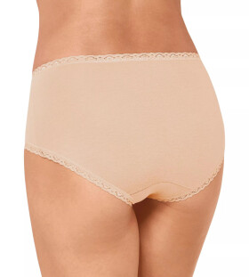 Dámské kalhotky 24/7 Cotton Lace Midi C3P - BRUSH - tělové 6239 - SLOGGI BROWN 50