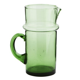 MADAM STOLTZ Skleněný džbán Beldi Green 1 l, zelená barva, sklo