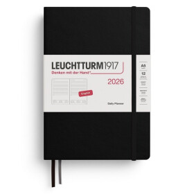 Daily Planner 2026 Medium (A5) Black