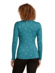 ICEBREAKER Wmns 200 Oasis LS Crewe Ski Day, Topaz/Hydro/Aop (vzorek) velikost: S