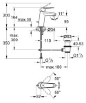 GROHE - Eurodisc Cosmopolitan Páková umyvadlová baterie, chrom 23049002