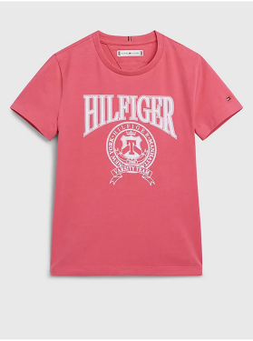 Růžové holčičí tričko Tommy Hilfiger Holky