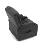 Polohovací křeslo, elektrické kabelové ovládání, šedá, látka, TV-S8348 GREY2