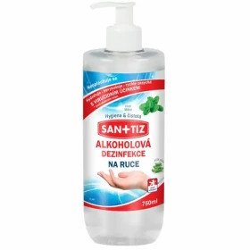 Sanitiz alkoholová dezinfekce na ruce parfém máta obsahuje Aloe Vera 750 ml
