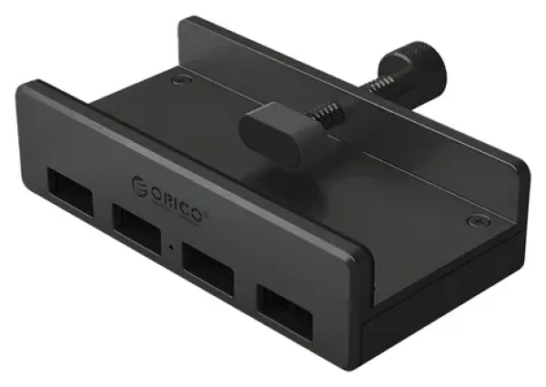Orico MH4PU černá / USB Hub / s upínacím držákem / 4x USB-A 3.0