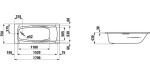 Laufen - Palladium Zápustná ocelová vana 170x75 cm, bílá H2251100000401