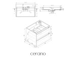 CERANO - Koupelnová skříňka Carole - dub medový + umyvadlo z lit. mramoru Vita - bílá matná - 70x58x46 CER-669121