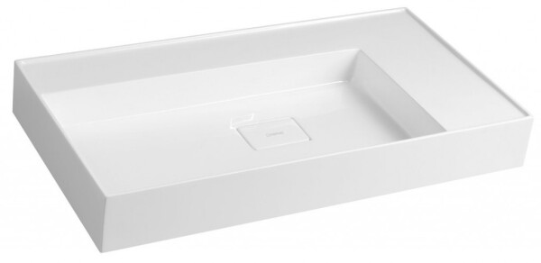 SAPHO - GODIVA umyvadlo, litý mramor, 83x44cm, bez otvoru, bílá GU083L-0