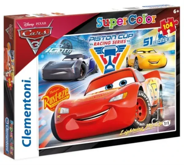 Clementoni Svítící PUZZLE Auta 3: Piston Cup