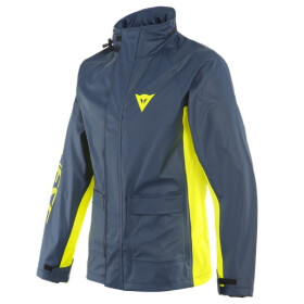 Dainese Storm 2 Unisex nepromokavá bunda (pláštěnka) modrá/fluo-žlutá - XS