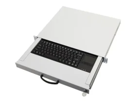 Equip 19" šedý šuplík na klávesnici s touchpadem / DE layout / uzamykatelný / 1,8 m kabel (261612)