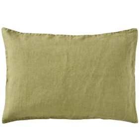 Ib Laursen Lněný povlak na polštář Herbal Green 40 x 60 cm, zelená barva, textil